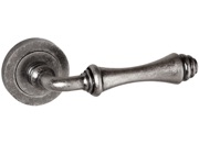 Atlantic Old English Durham, Distressed Silver Door Handles - OE-127-DS (sold in pairs)